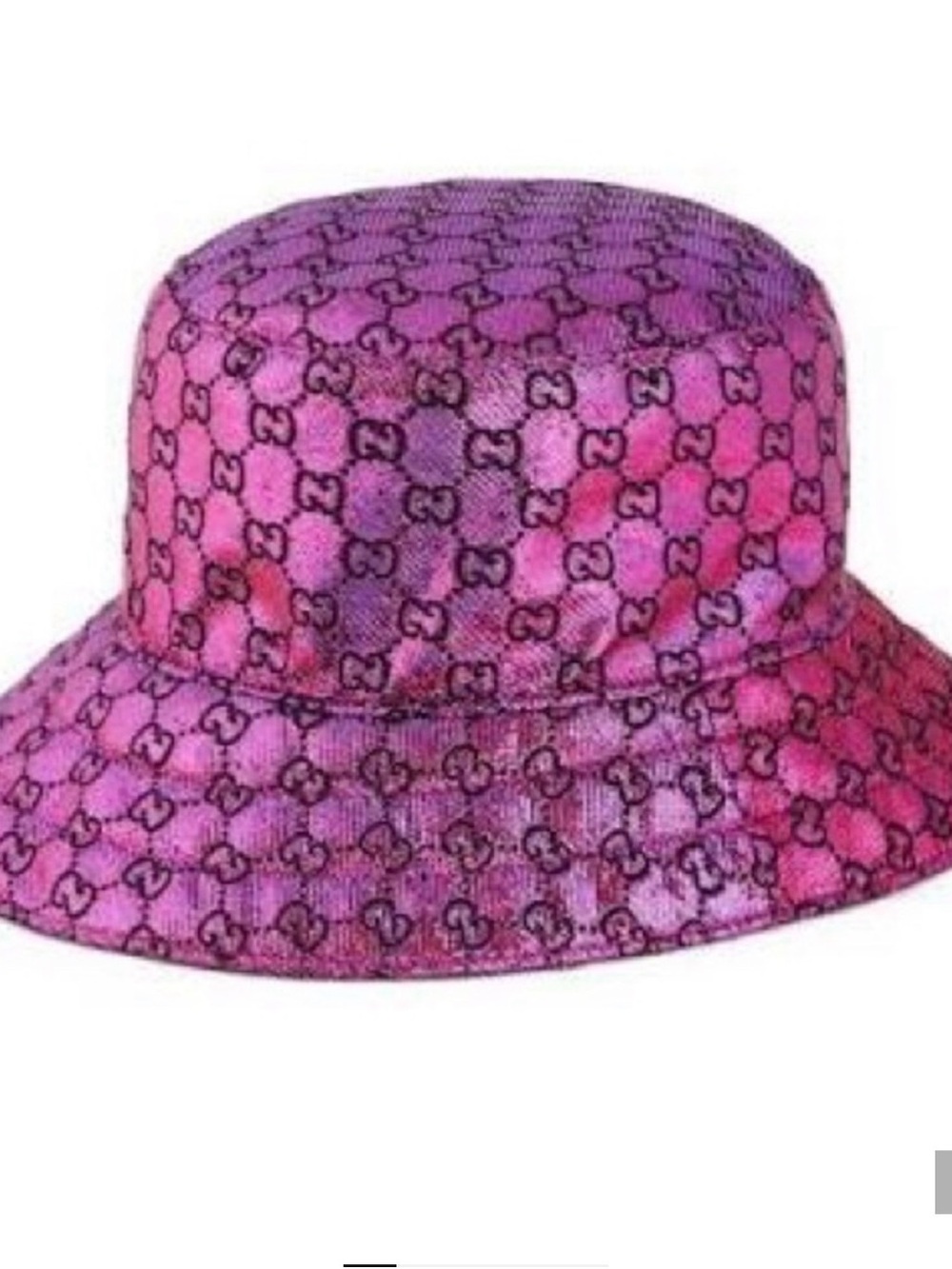 Gucci metallic hot Pink reversible Heart Bucket Hat - Picture 2 of 5